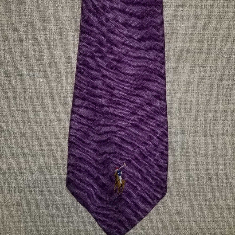 Vintage Ralph Lauren Polo handmade 100% linen tie